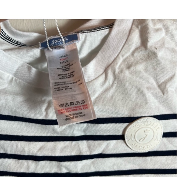 Jacadi paris stripe tee boys white size 10 new - Picture 7 of 8